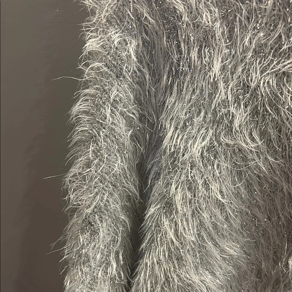 Urban outfitters cozy Fuzzy silver Sweater - Picture 2 of 5